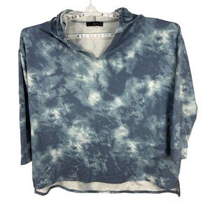 Fred David Tie-Dye Hooded Pullover Womens Top Size 1X